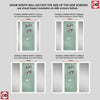 Cottage Style Alfetta 2 Composite Front Door Set with Double Side Screen - Abstract Glass - Shown in Chartwell Green