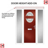 Cottage Style Alfetta 2 Composite Front Door Set with Double Side Screen - Mirage Glass - Shown in Red