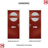 Cottage Style Alfetta 2 Composite Front Door Set with Mirage Glass - Shown in Red