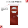 Cottage Style Alfetta 2 Composite Front Door Set with Mirage Glass - Shown in Red