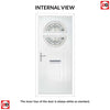 Cottage Style Alfetta 2 Composite Front Door Set with Mirage Glass - Shown in Red