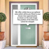 Cottage Style Alfetta 2 Composite Front Door Set with Single Side Screen - Abstract Glass - Shown in Chartwell Green