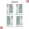 Cottage Style Alfetta 2 Composite Front Door Set with Single Side Screen - Abstract Glass - Shown in Chartwell Green