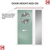 Cottage Style Alfetta 2 Composite Front Door Set with Single Side Screen - Abstract Glass - Shown in Chartwell Green