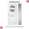 Cottage Style Alfetta 2 Composite Front Door Set with Single Side Screen - Abstract Glass - Shown in Chartwell Green
