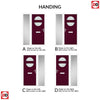Cottage Style Alfetta 2 Composite Front Door Set with Single Side Screen - Pusan Glass - Shown in Purple Violet
