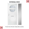 Cottage Style Alfetta 2 Composite Front Door Set with Single Side Screen - Pusan Glass - Shown in Purple Violet