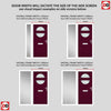Cottage Style Alfetta 2 Composite Front Door Set with Single Side Screen - Pusan Glass - Shown in Purple Violet