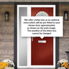 Cottage Style Alfetta 2 Composite Front Door Set with Single Side Screen - Mirage Glass - Shown in Red