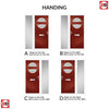 Cottage Style Alfetta 2 Composite Front Door Set with Single Side Screen - Mirage Glass - Shown in Red
