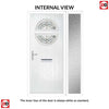 Cottage Style Alfetta 2 Composite Front Door Set with Single Side Screen - Mirage Glass - Shown in Red