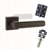 Forme Alila Designer Lever on Minimal Square Rose - Matt Black Handle Pack