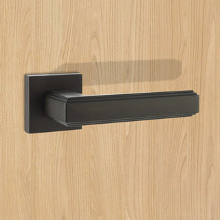 Image: Forme Alila Designer Lever on Minimal Square Rose - Matt Black