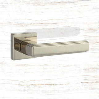 Image: Forme Alila Designer Lever on Minimal Square Rose - Polished Nickel