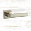 Forme Alila Designer Lever on Minimal Square Rose - Polished Nickel