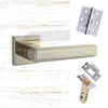 Forme Alila Designer Lever on Minimal Square Rose - Polished Nickel Handle Pack