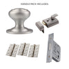 External M51 Centre Knob Front Door Handle Pack - Chrome Finish