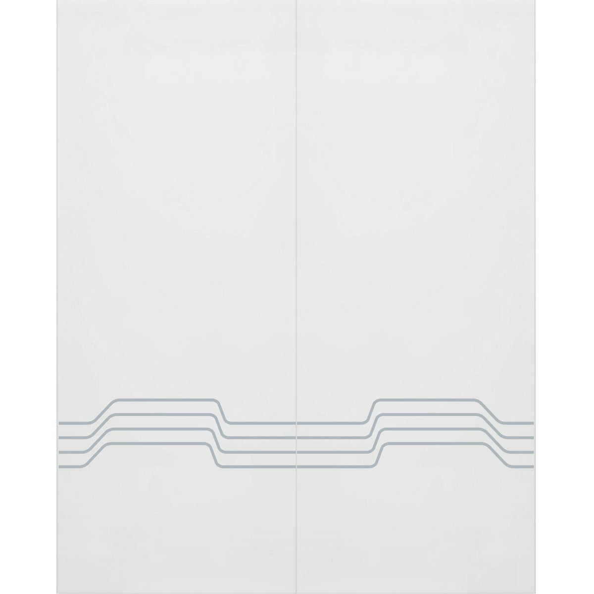 Double Glass Sliding Door - Allanton 8mm Obscure Glass - Clear Printed Design - Planeo 60 Pro Kit