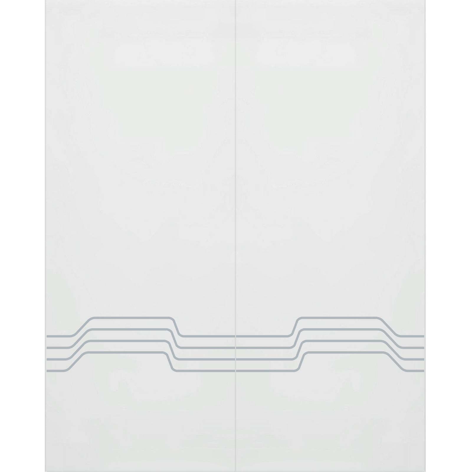 Double Glass Sliding Door - Allanton 8mm Obscure Glass - Clear Printed Design - Planeo 60 Pro Kit