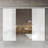 Double Glass Sliding Door - Allanton 8mm Obscure Glass - Obscure Printed Design - Planeo 60 Pro Kit
