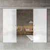 Double Glass Sliding Door - Allanton 8mm Obscure Glass - Obscure Printed Design - Planeo 60 Pro Kit