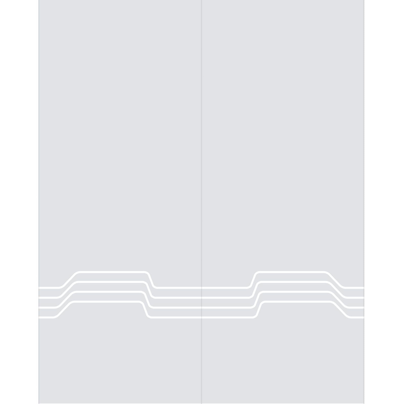 Double Glass Sliding Door - Allanton 8mm Clear Glass - Obscure Printed Design - Planeo 60 Pro Kit