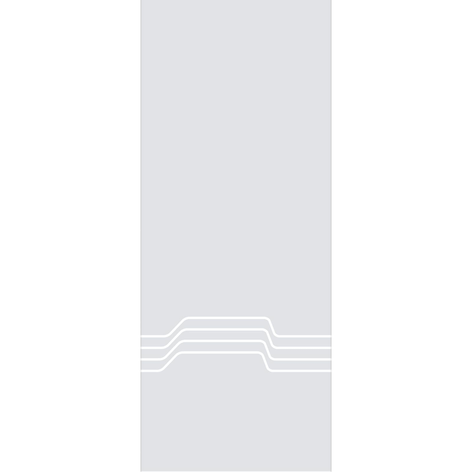Single Glass Sliding Door - Allanton 8mm Clear Glass - Obscure Printed Design - Planeo 60 Pro Kit