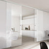Double Glass Sliding Door - Allanton 8mm Clear Glass - Obscure Printed Design - Planeo 60 Pro Kit