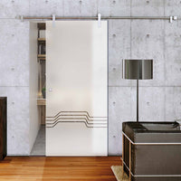 Allanton 8mm Obscure Glass - Clear Printed Design - Planeo 60 Pro Sliding Glass Door Kit