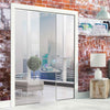 Allanton 8mm Clear Glass - Obscure Printed Design - Double Evokit Pocket Door