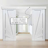 Double Sliding Door & Wall Track - Calypso Aurora White Primed Doors