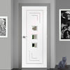 Simpli Door Set - Altino Door - Clear Glass - White Primed