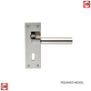 Amiata Lever on Backplate Lock 57mm - 6 Finishes (Pair)