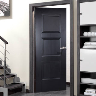 Image: Black colour interior door from LPD Joinery