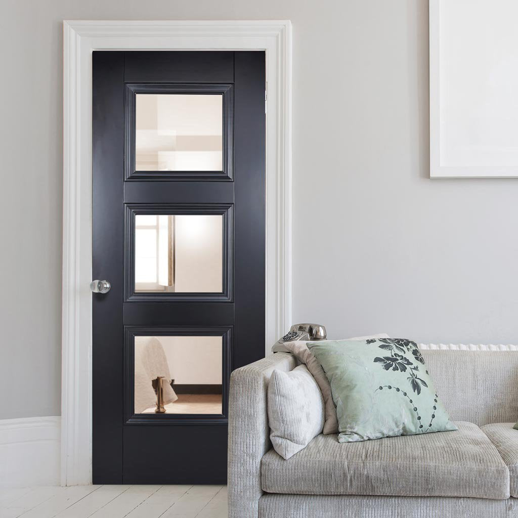 Black colour interior door from LPD Joinery