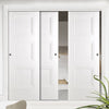 Three Sliding Doors and Frame Kit - Amsterdam 3 Panel Door - White Primed