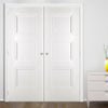 LPD Joinery Amsterdam 3 Panel Fire Door Pair - 1/2 Hour Fire Rated - White Primed