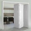 Three Folding Doors & Frame Kit - Amsterdam 3 Panel 3+0 - White Primed