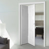 Two Folding Doors & Frame Kit - Amsterdam 3 Panel 2+0 - White Primed