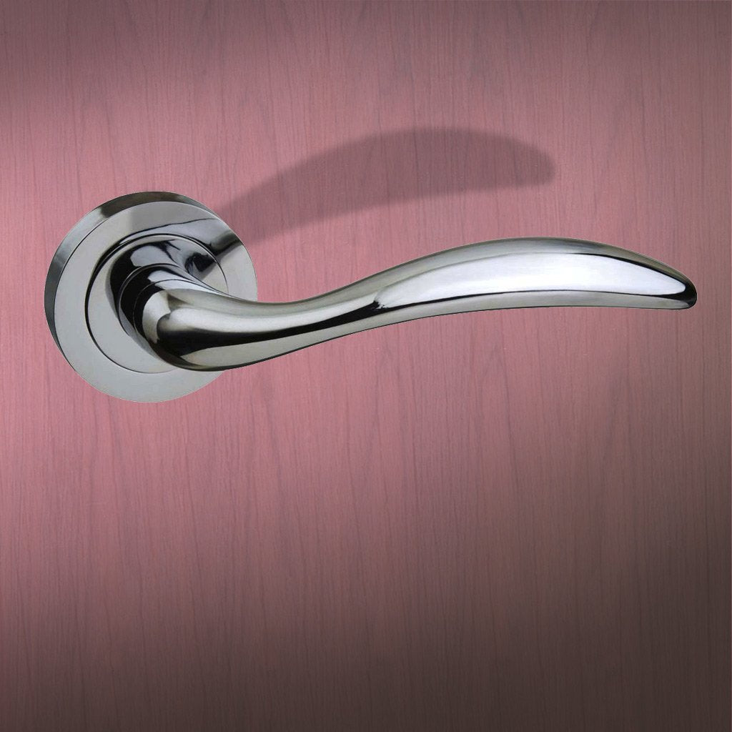 Ancon Mediterranean Lever On Rose - Polished Chrome