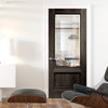 Oak interior door with elegant bevelled glass