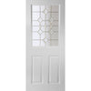 Eldon Grained PVC Door Pair - Andromeda Style Glass
