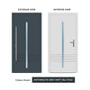 External ThruSafe Aluminium Front Door - 1165 CNC Grooves - 7 Colour Options