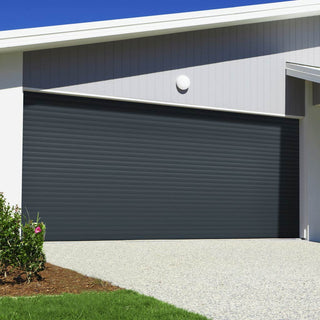 Image: Gliderol Electric Insulated Roller Garage Door from 4291 to 4710mm Wide - Anthracite