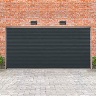 Image: Gliderol Electric Insulated Roller Garage Door from 3360 to 4290mm Wide - Anthracite
