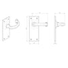 Antique Black Ludlow LF5502 Traditional Lever Latch Handles - Size 152x55mm