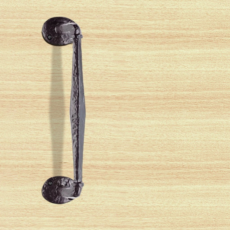 Antique Black Ludlow LF5266 Offset Pull Handle on Rose - Size 242mm