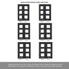 Room Divider - Antwerp 3 Pane Black Primed Clear Glass Unfinished Door with Single Side