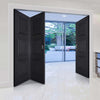 Three Folding Doors & Frame Kit - Antwerp 3 Panel 2+1 - Black Primed