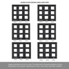 Room Divider - Antwerp 3 Pane Black Primed Clear Glass Unfinished Double Doors with Single Side